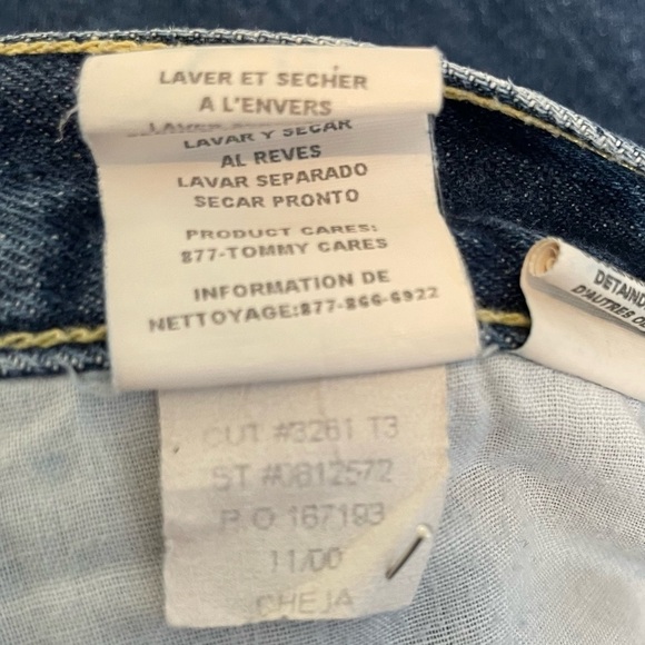 TOMMY JEANS Y2K Straight leg Denim Mid Rise Cheja Blue Jeans size 30 - Picture 5 of 6